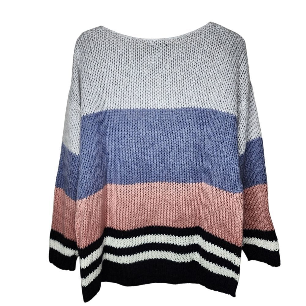 Lucky Brand NWT Women's Pastel Colorblock Sweater Size 2XL Wool‎ Blend - Picture 9 of 10